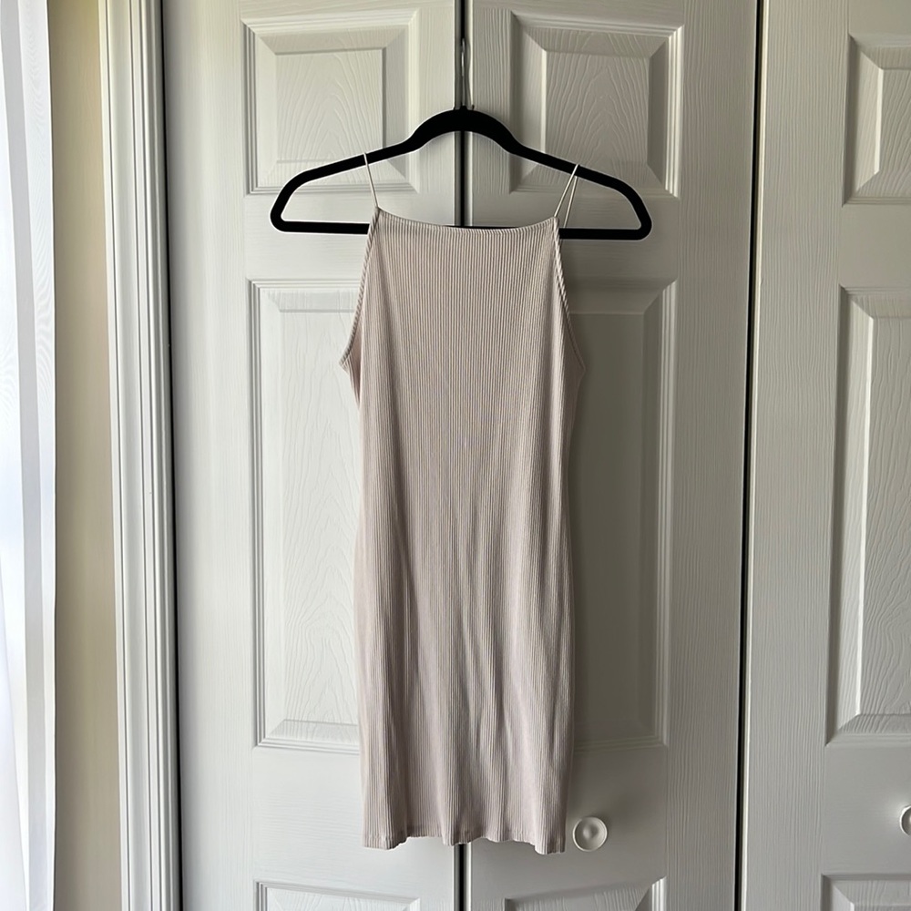 H&M Bodycon Nude/Cream dress | Fitted Ribbed Dress